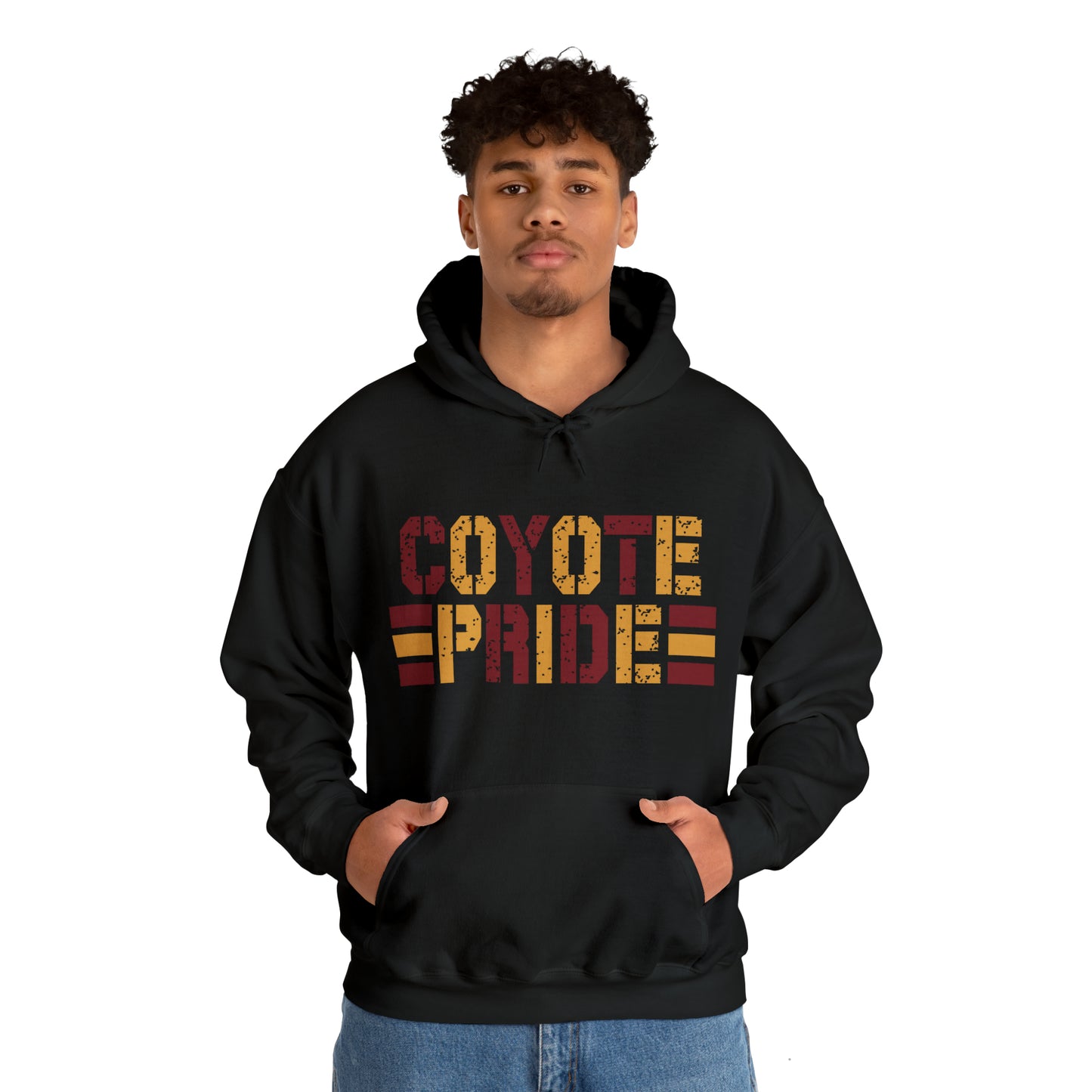 Shelby Coyotes Pride Adult Unisex Heavy Blend™ Hooded Sweatshirt in Black, Grey, or White