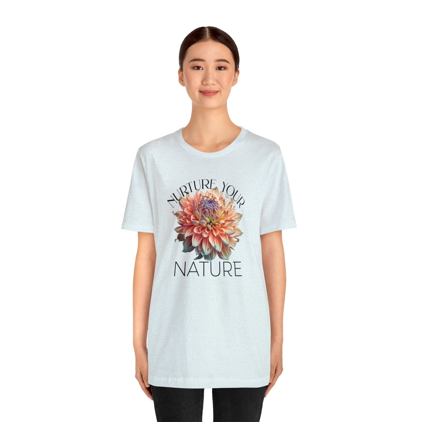 SolLingo Tee Nurture Your Nature Adult Unisex Jersey Short Sleeve Tee in 16 Colors