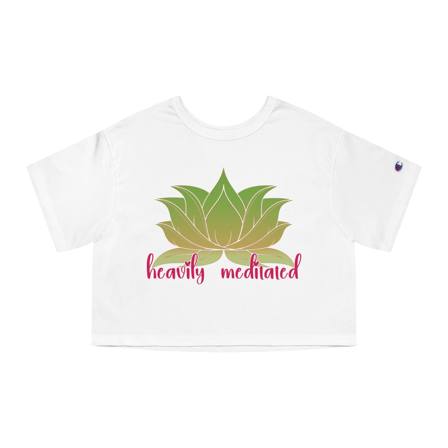 SolLingo Heavily Meditated Champion Women's Heritage Cropped T-Shirt in Black, White or Grey