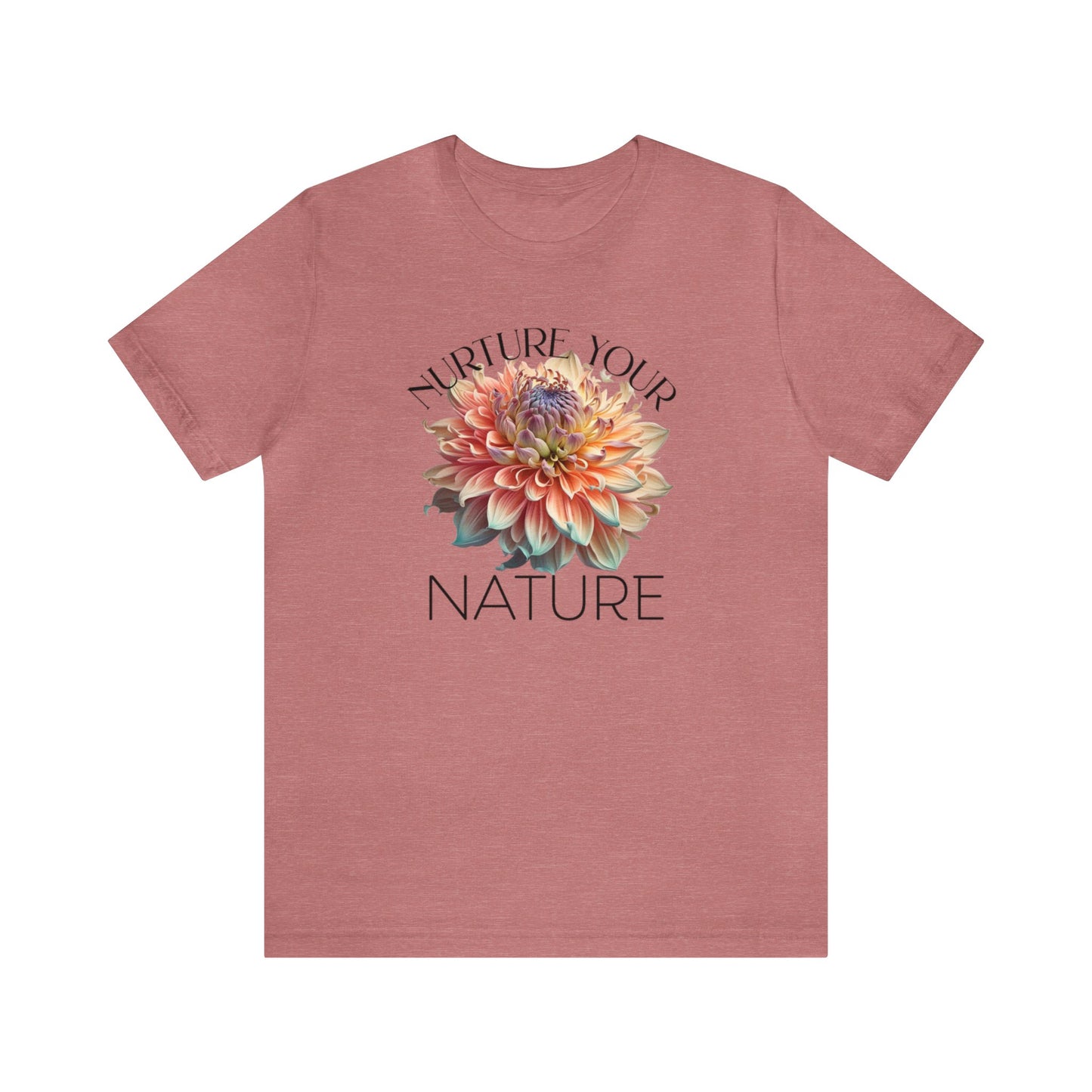 SolLingo Tee Nurture Your Nature Adult Unisex Jersey Short Sleeve Tee in 16 Colors