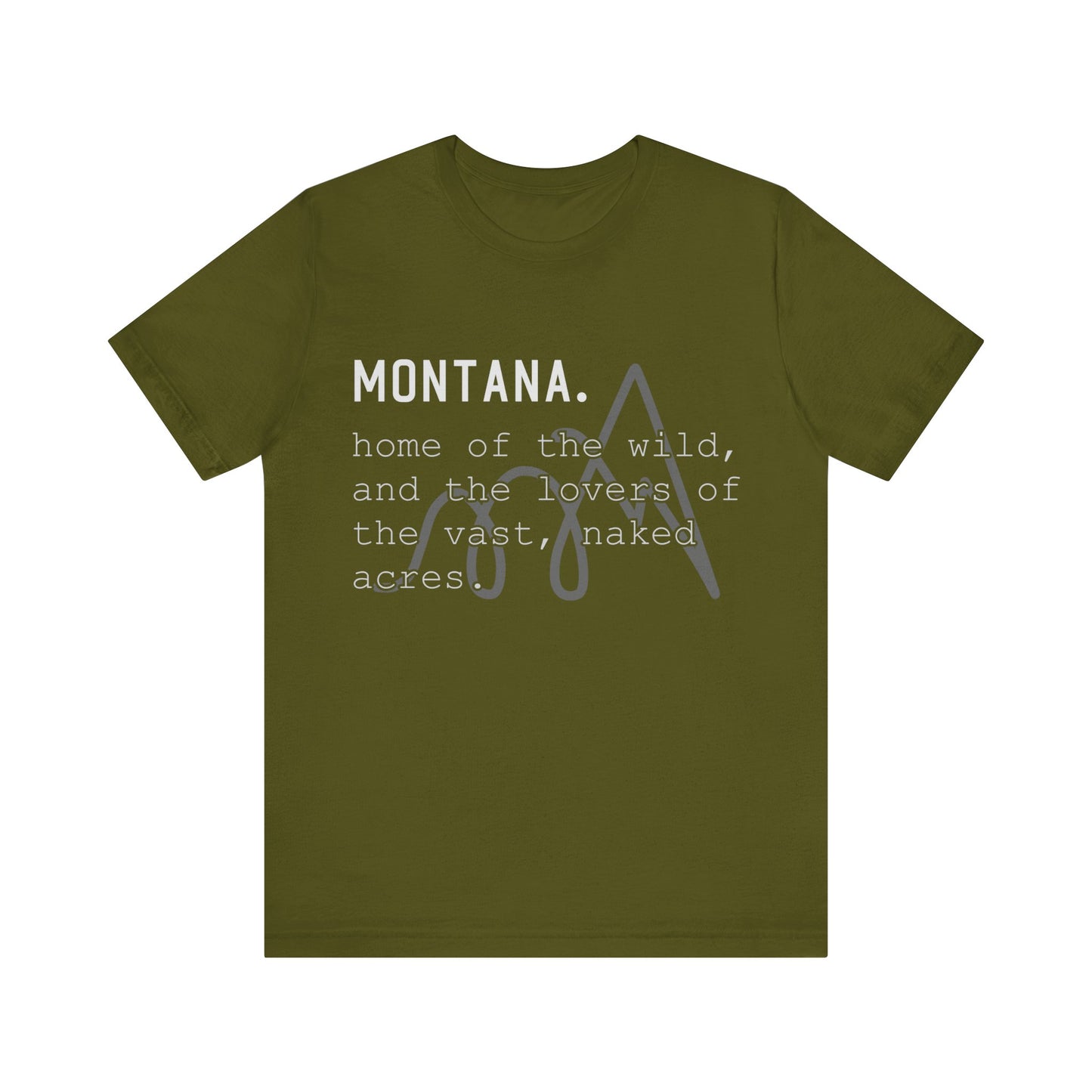 Naked Acres Montana Adult Unisex Jersey Short Sleeve Tee in 9 colors