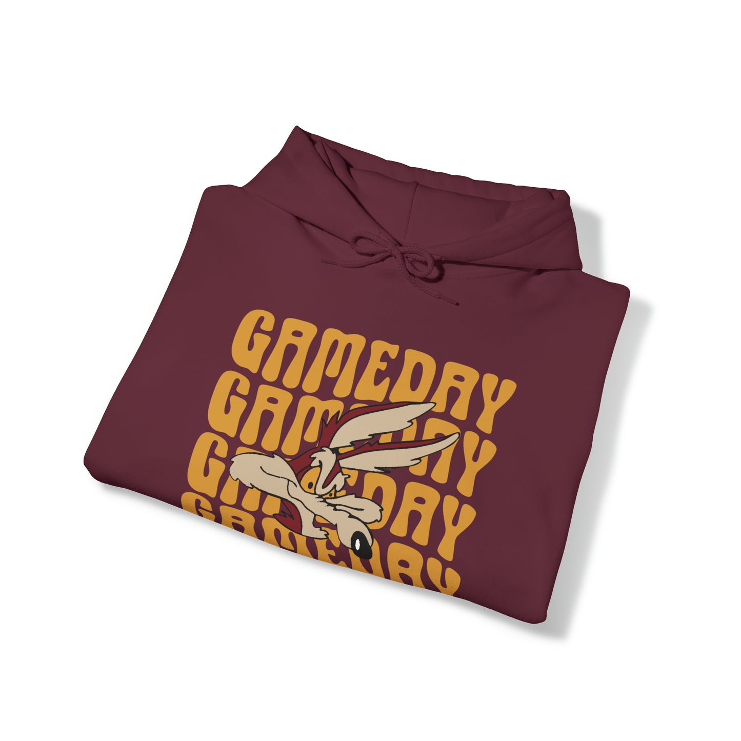 Shelby Coyotes Gameday Adult Unisex Heavy Blend™ Hooded Sweatshirt in Maroon, Black, Grey, or White