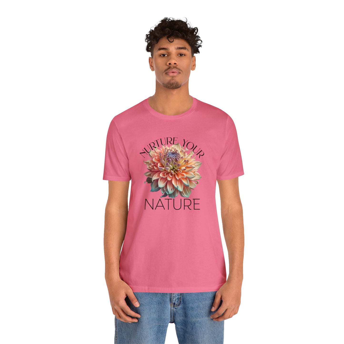 SolLingo Tee Nurture Your Nature Adult Unisex Jersey Short Sleeve Tee in 16 Colors