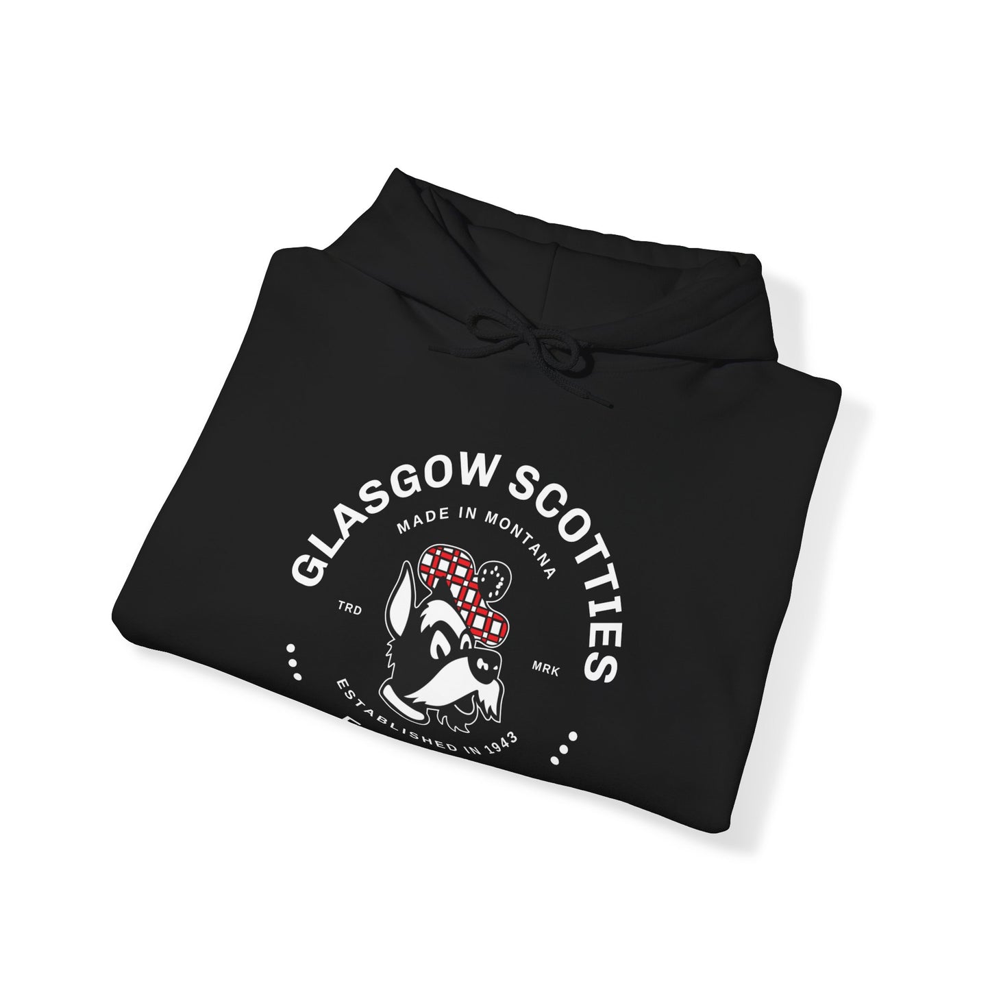 Glasgow Scotties Football Trademark Unisex Heavy Blend™ Hooded Sweatshirt in Red, Black or Dark Heather