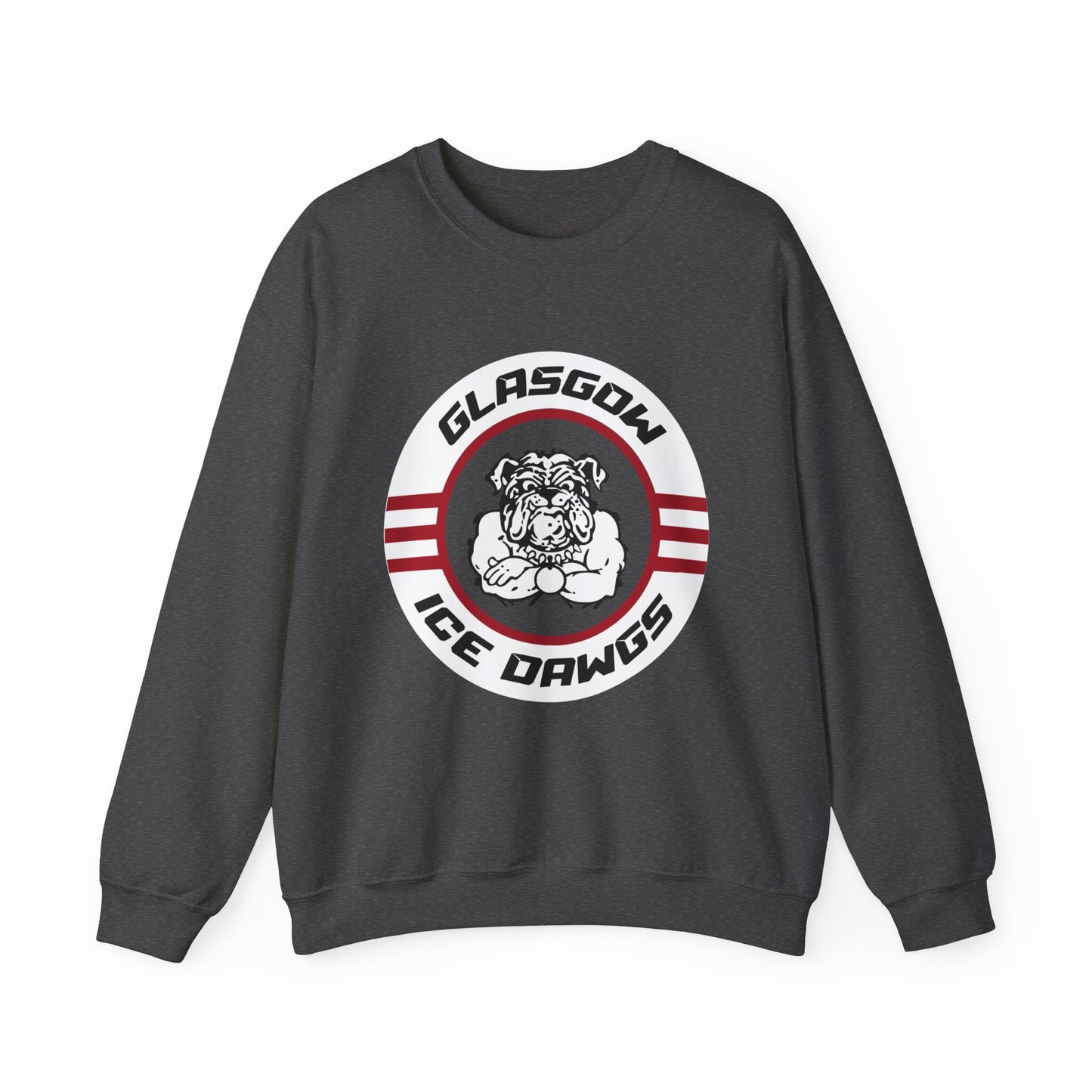 Glasgow Ice Dawgs Adult Unisex Heavy Blend™ Crewneck Sweatshirt in Black, Sport Grey, Dark Heather or White