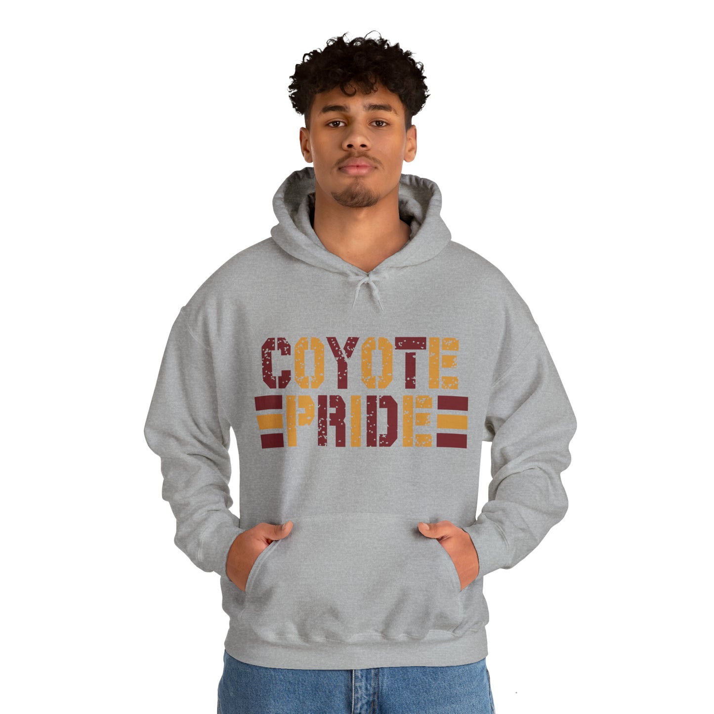 Shelby Coyotes Pride Adult Unisex Heavy Blend™ Hooded Sweatshirt in Black, Grey, or White