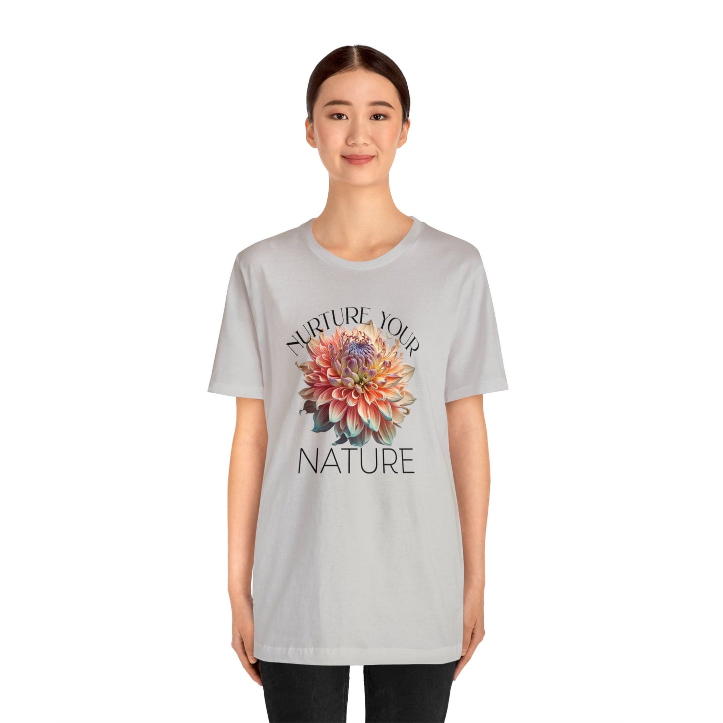 SolLingo Tee Nurture Your Nature Adult Unisex Jersey Short Sleeve Tee in 16 Colors