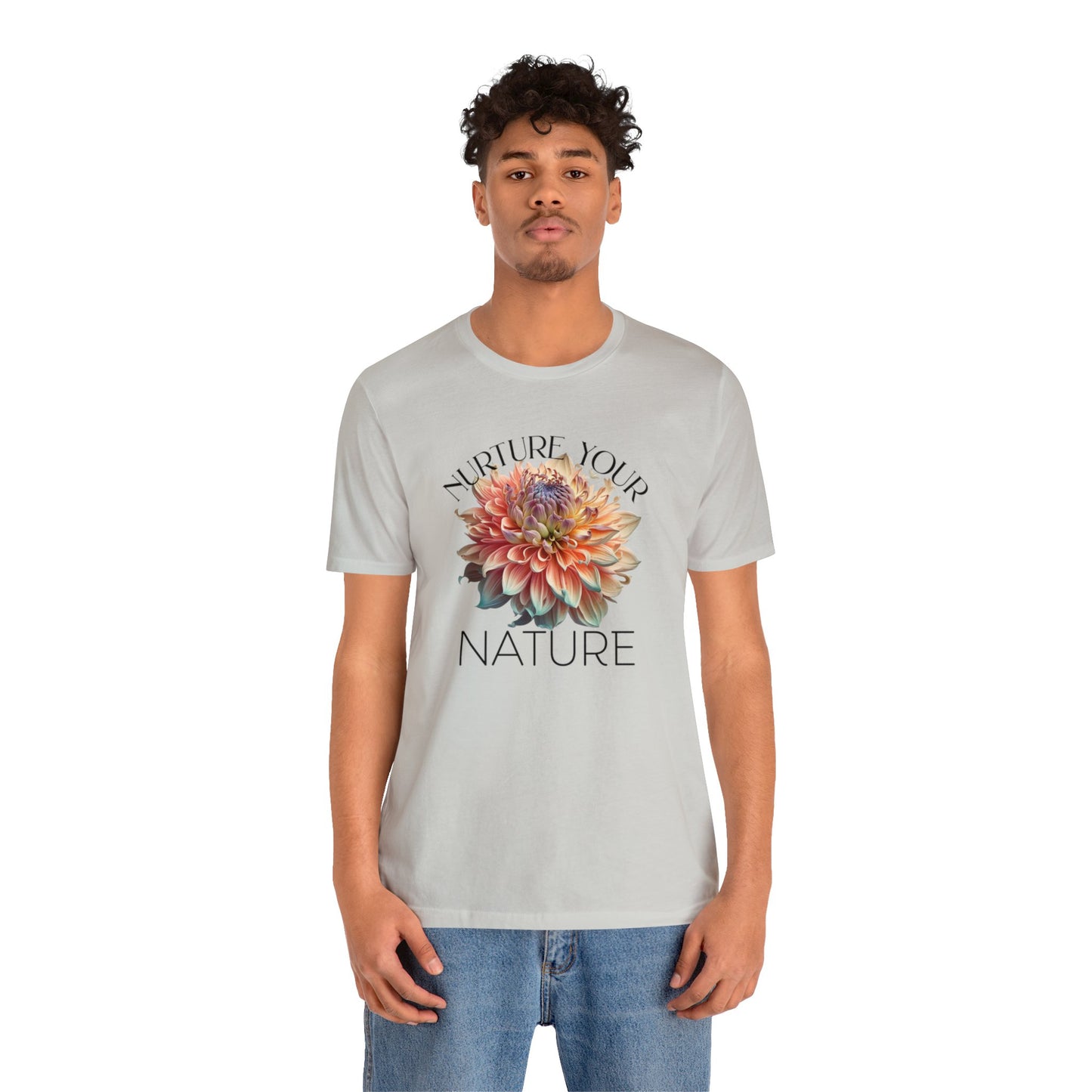 SolLingo Tee Nurture Your Nature Adult Unisex Jersey Short Sleeve Tee in 16 Colors