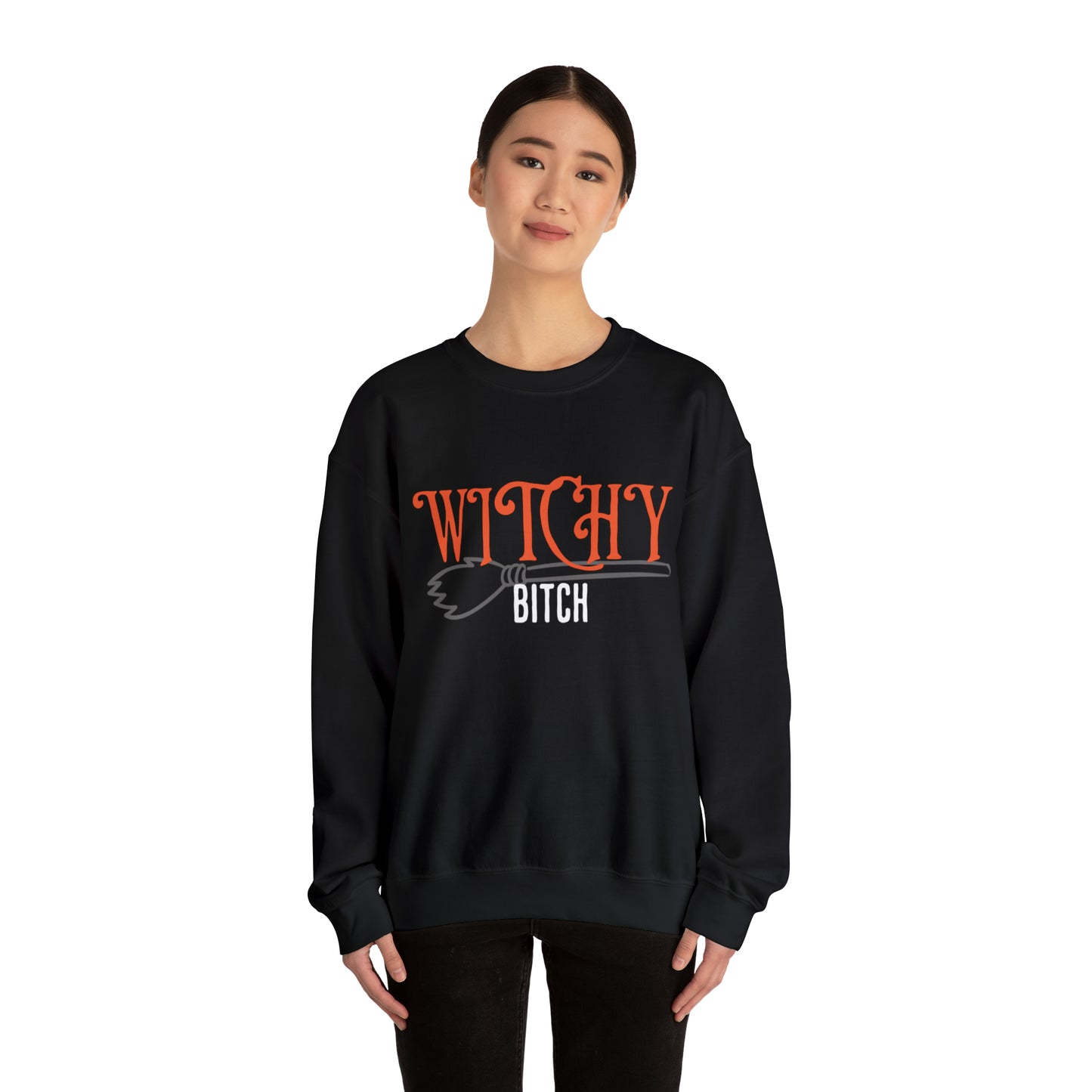 SolLingo Crew Witchy Bitch Adult Unisex Crewneck Sweatshirt