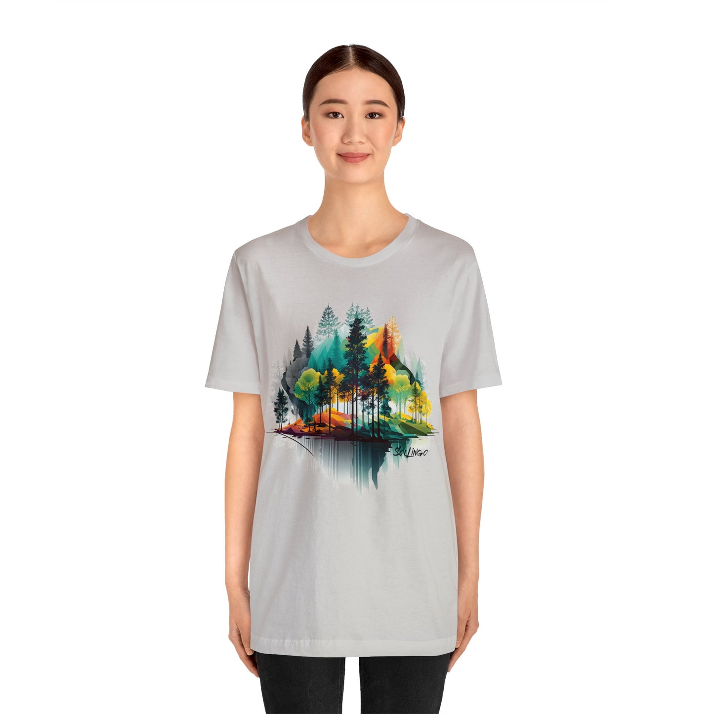 SolLingo Tee Bright Forrest Adult Unisex Jersey Short Sleeve Tee in 11 colors