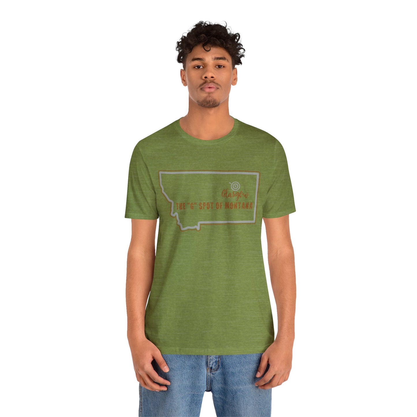 Naked Acres The "G" spot of Montana Adult Unisex Jersey Short Sleeve Tee in 12 colors