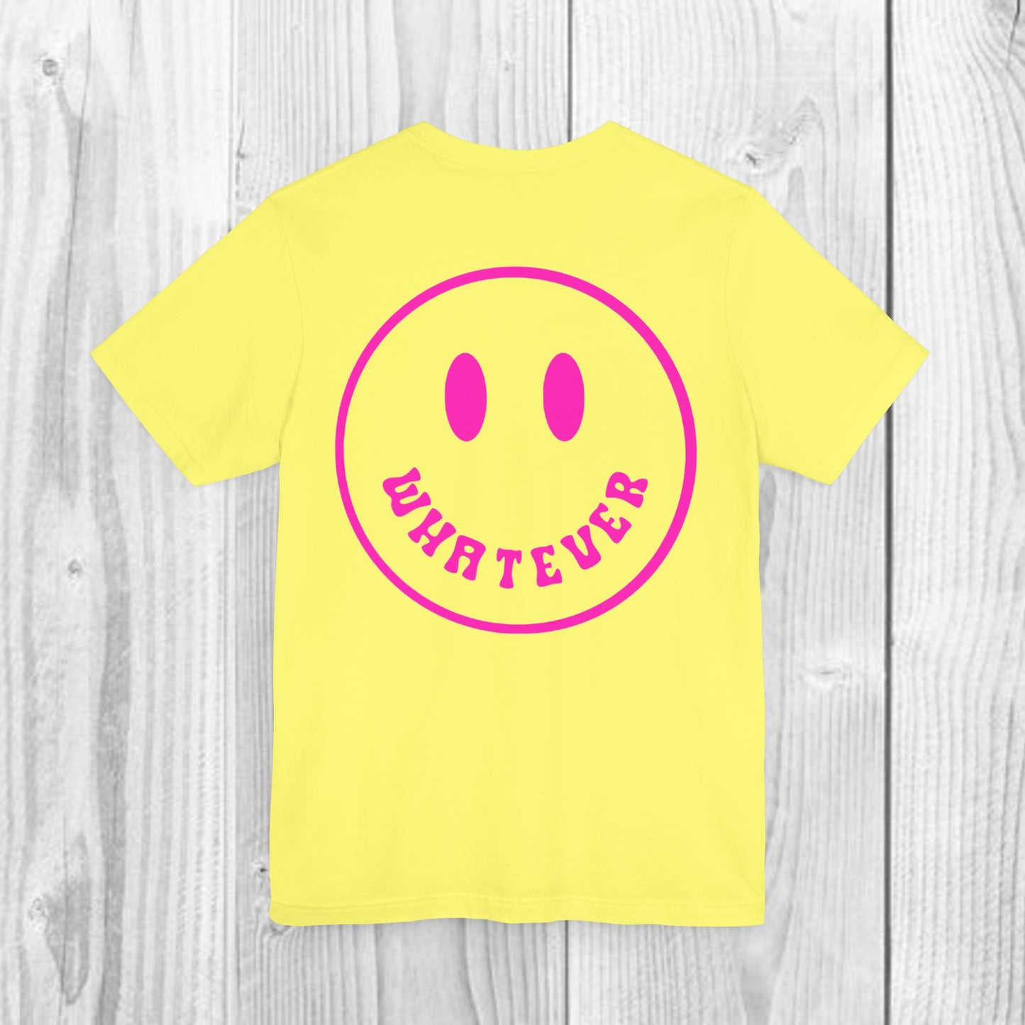 SolLingo Whatever Smiley Adult Unisex Jersey Short Sleeve Tee in 11 colors