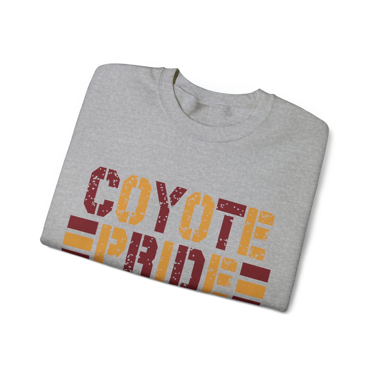 Shelby Coyotes Pride Adult Unisex Heavy Blend™ Crewneck Sweatshirt in Black, White, Grey, or Sand