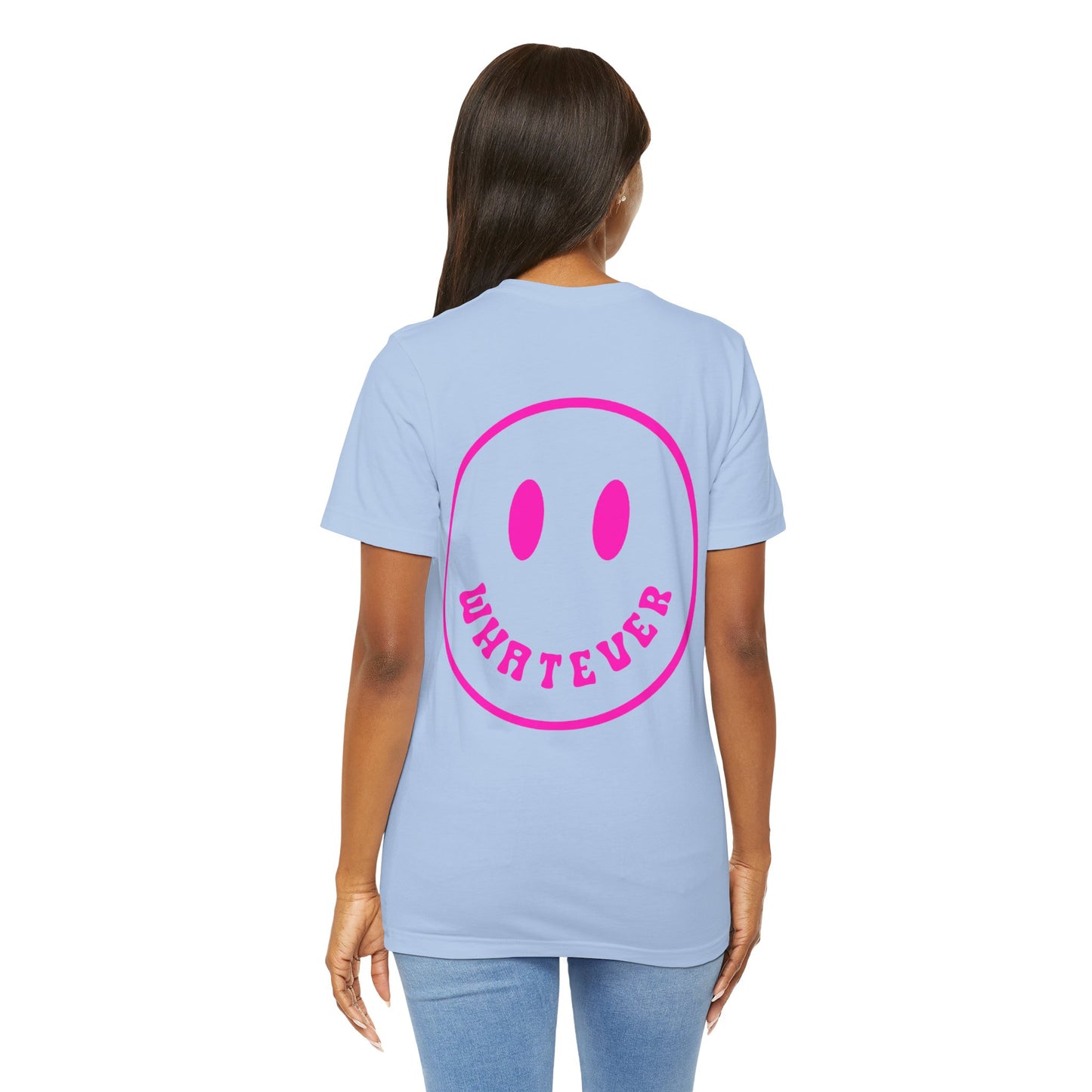 SolLingo Whatever Smiley Adult Unisex Jersey Short Sleeve Tee in 11 colors