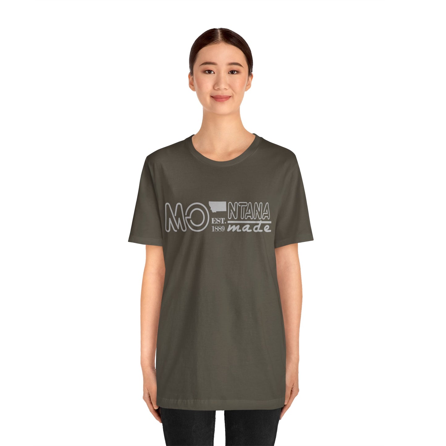 Naked Acres Montana Made 1889 Adult Unisex Jersey Short Sleeve Tee in 8 colors