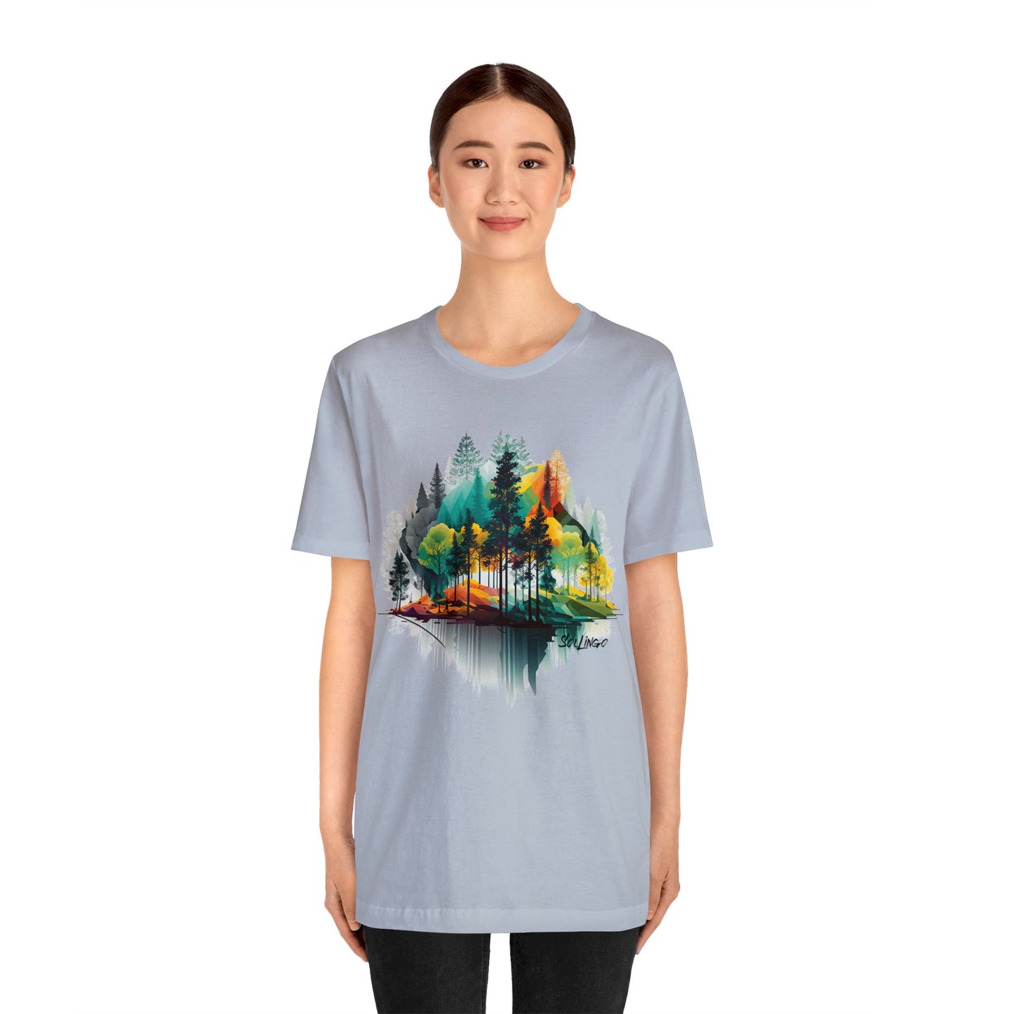 SolLingo Tee Bright Forrest Adult Unisex Jersey Short Sleeve Tee in 11 colors