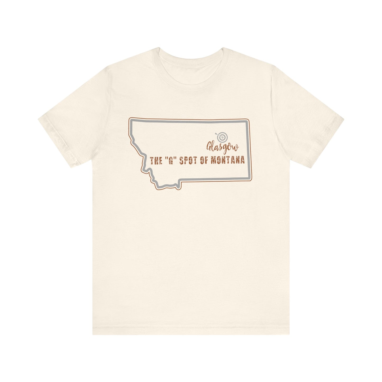 Naked Acres The "G" spot of Montana Adult Unisex Jersey Short Sleeve Tee in 12 colors