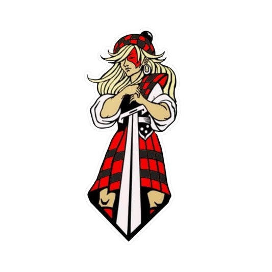 Glasgow Highlanders Girl Kiss-Cut Vinyl Decal in 4 sizes