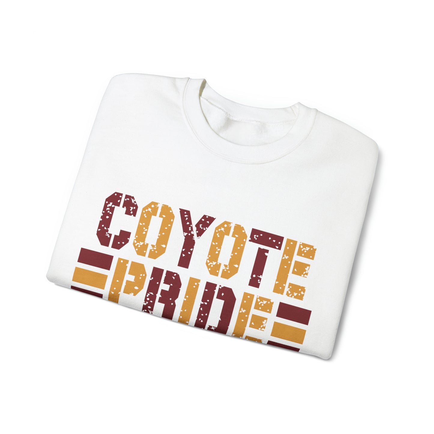 Shelby Coyotes Pride Adult Unisex Heavy Blend™ Crewneck Sweatshirt in Black, White, Grey, or Sand