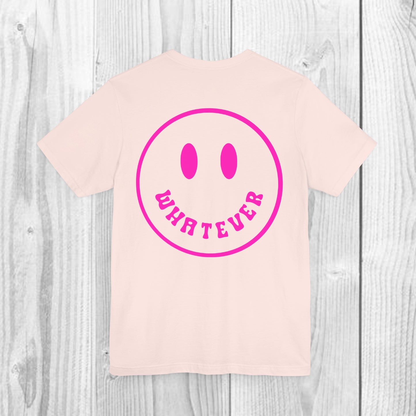 SolLingo Whatever Smiley Adult Unisex Jersey Short Sleeve Tee in 11 colors