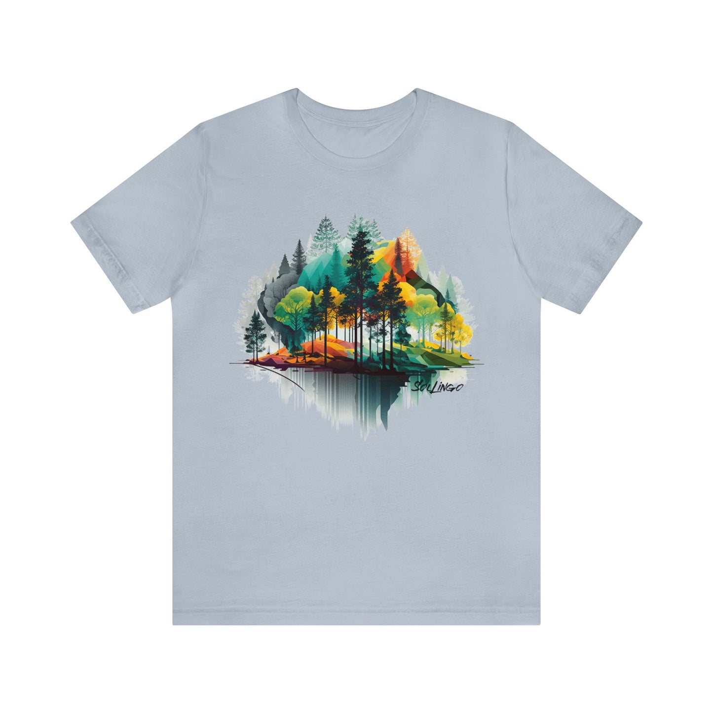 SolLingo Tee Bright Forrest Adult Unisex Jersey Short Sleeve Tee in 11 colors