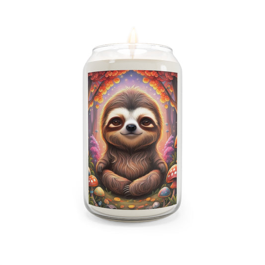 The Meditating Sloth Collection, Natural Soy Wax Scented Candle, 13.75oz