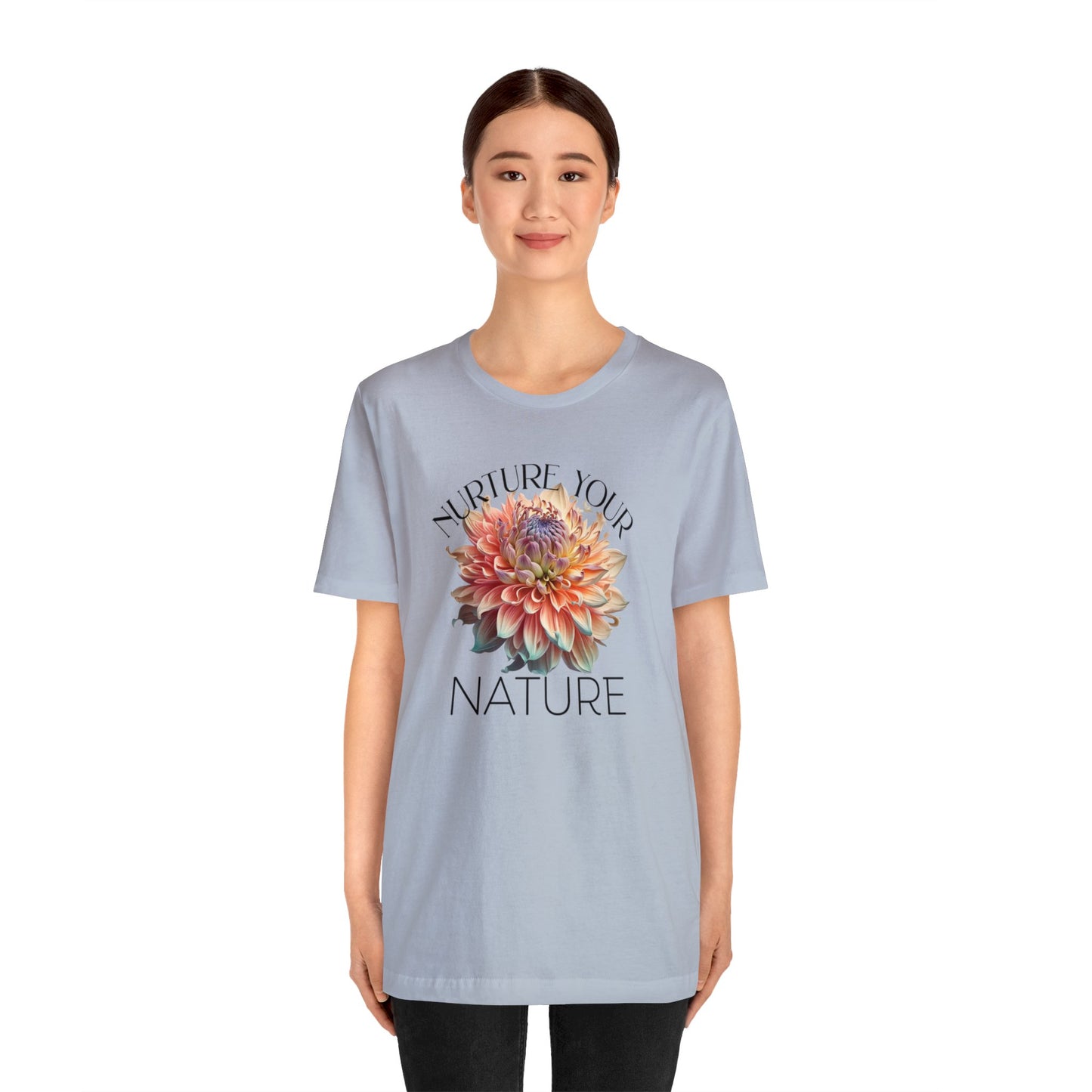 SolLingo Tee Nurture Your Nature Adult Unisex Jersey Short Sleeve Tee in 16 Colors