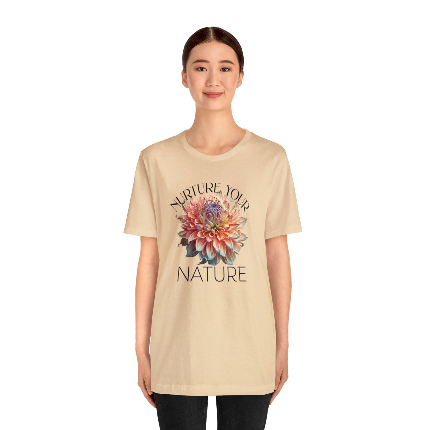 SolLingo Tee Nurture Your Nature Adult Unisex Jersey Short Sleeve Tee in 16 Colors