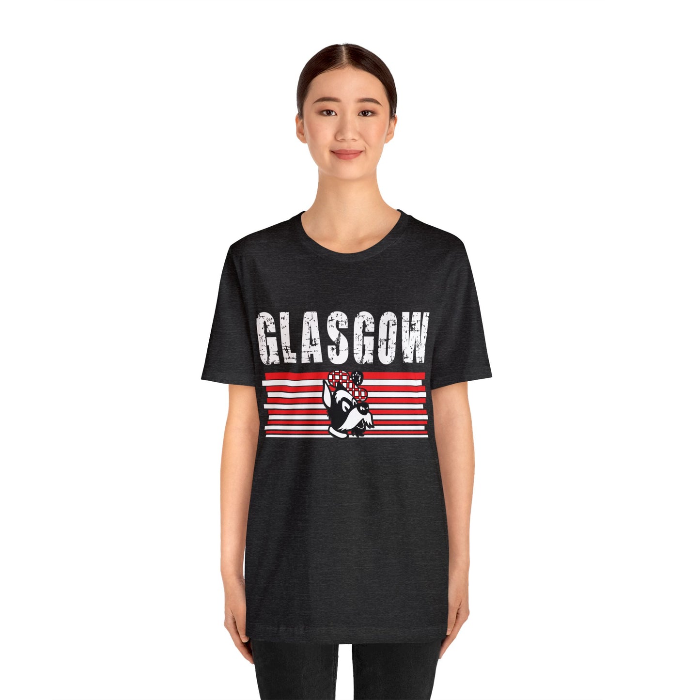 Glasgow Scotties Retro Lines Tee Adult Unisex Jersey Short Sleeve Tee