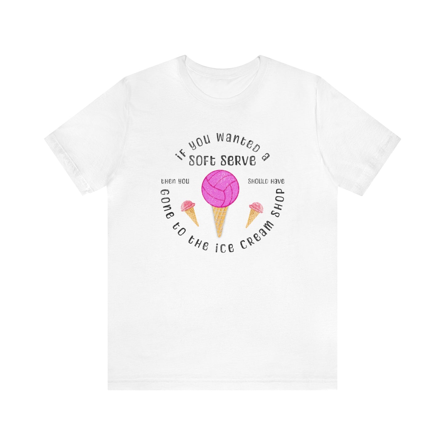 Fun For Everyone Soft Serve Volleyball Unisex Jersey Short Sleeve Tee