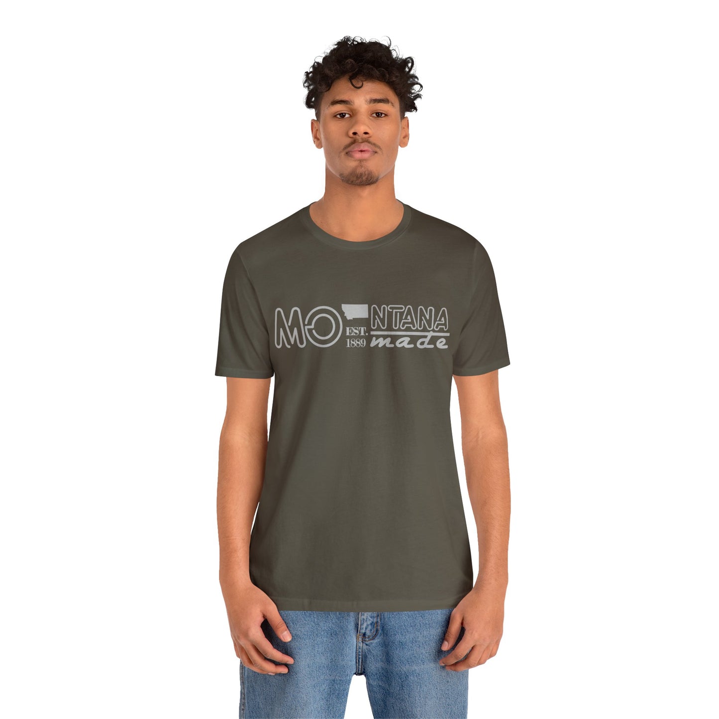 Naked Acres Montana Made 1889 Adult Unisex Jersey Short Sleeve Tee in 8 colors