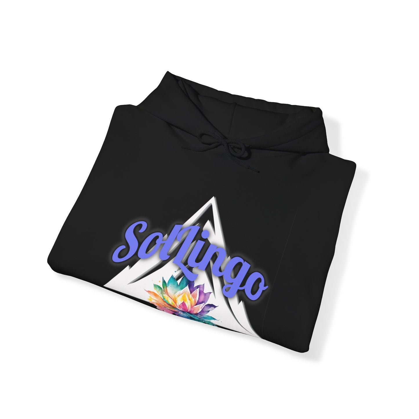 SolLingo Logo Adult Unisex Heavy Blend™ Hooded Sweatshirt in Grey or Black