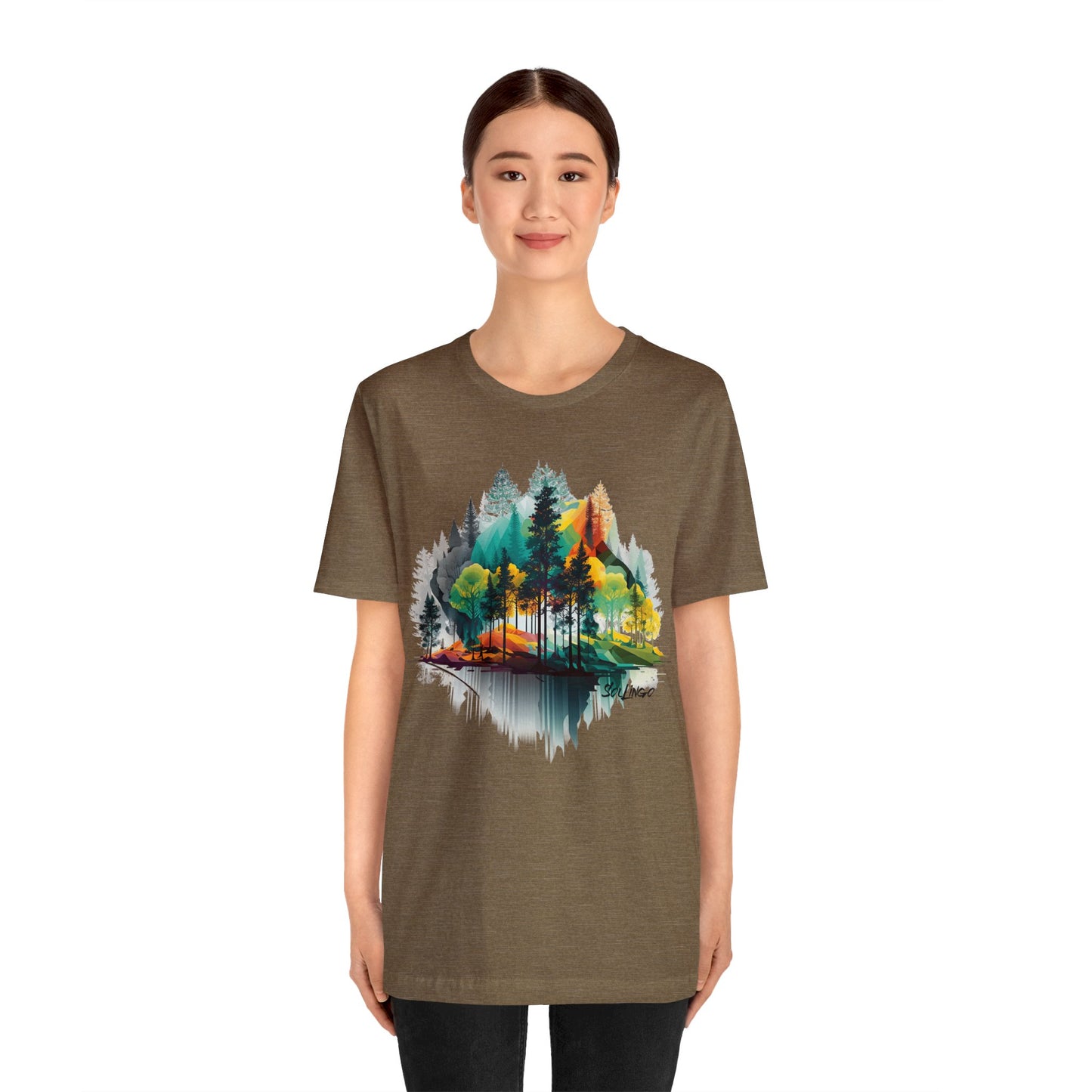 SolLingo Tee Bright Forrest Adult Unisex Jersey Short Sleeve Tee in 11 colors