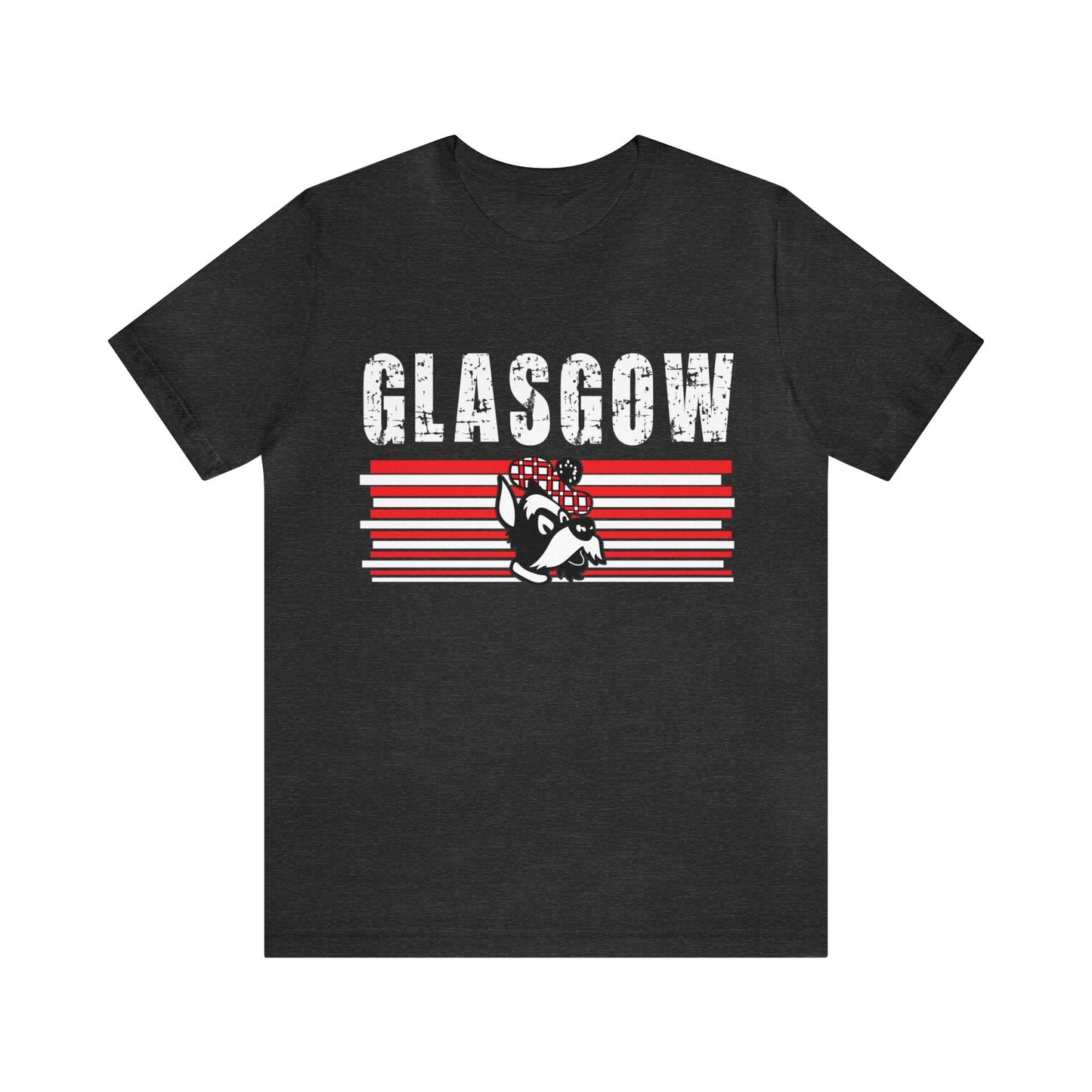 Glasgow Scotties Retro Lines Tee Adult Unisex Jersey Short Sleeve Tee