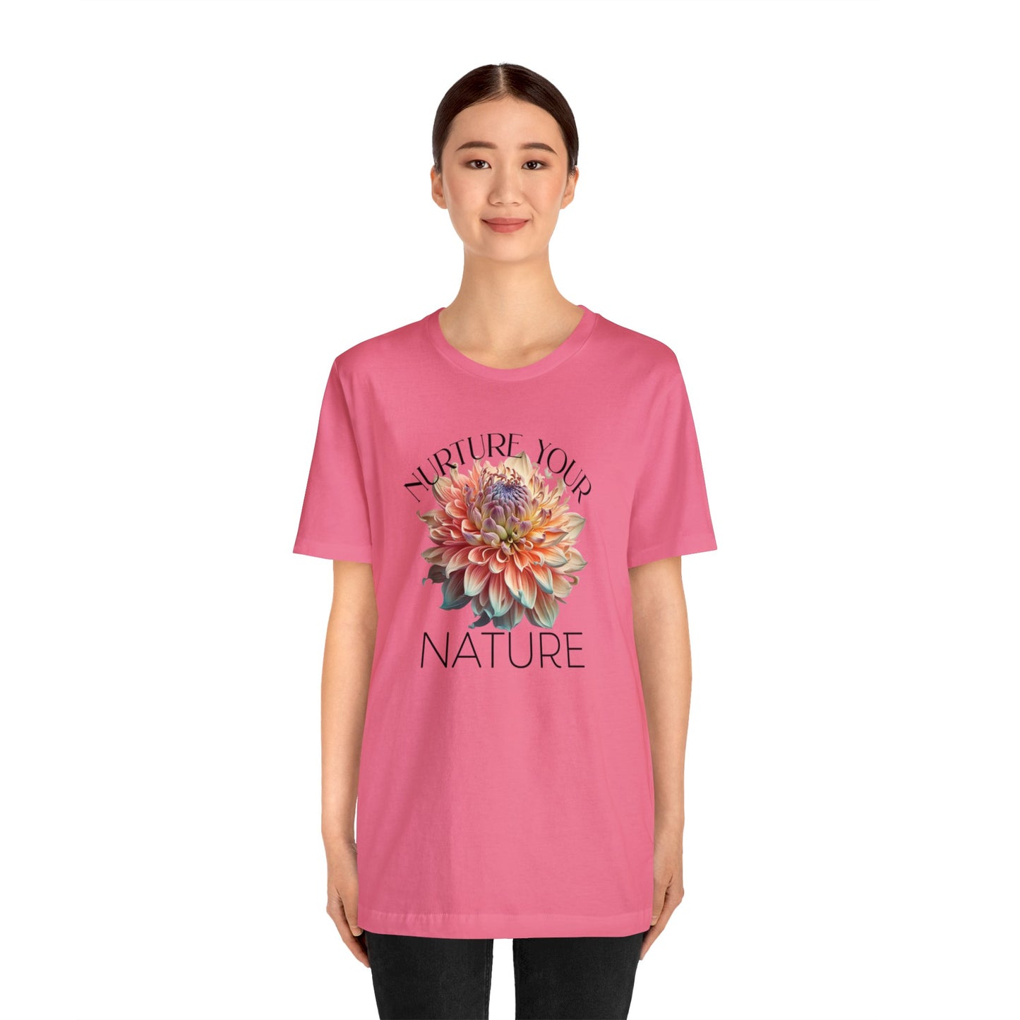 SolLingo Tee Nurture Your Nature Adult Unisex Jersey Short Sleeve Tee in 16 Colors