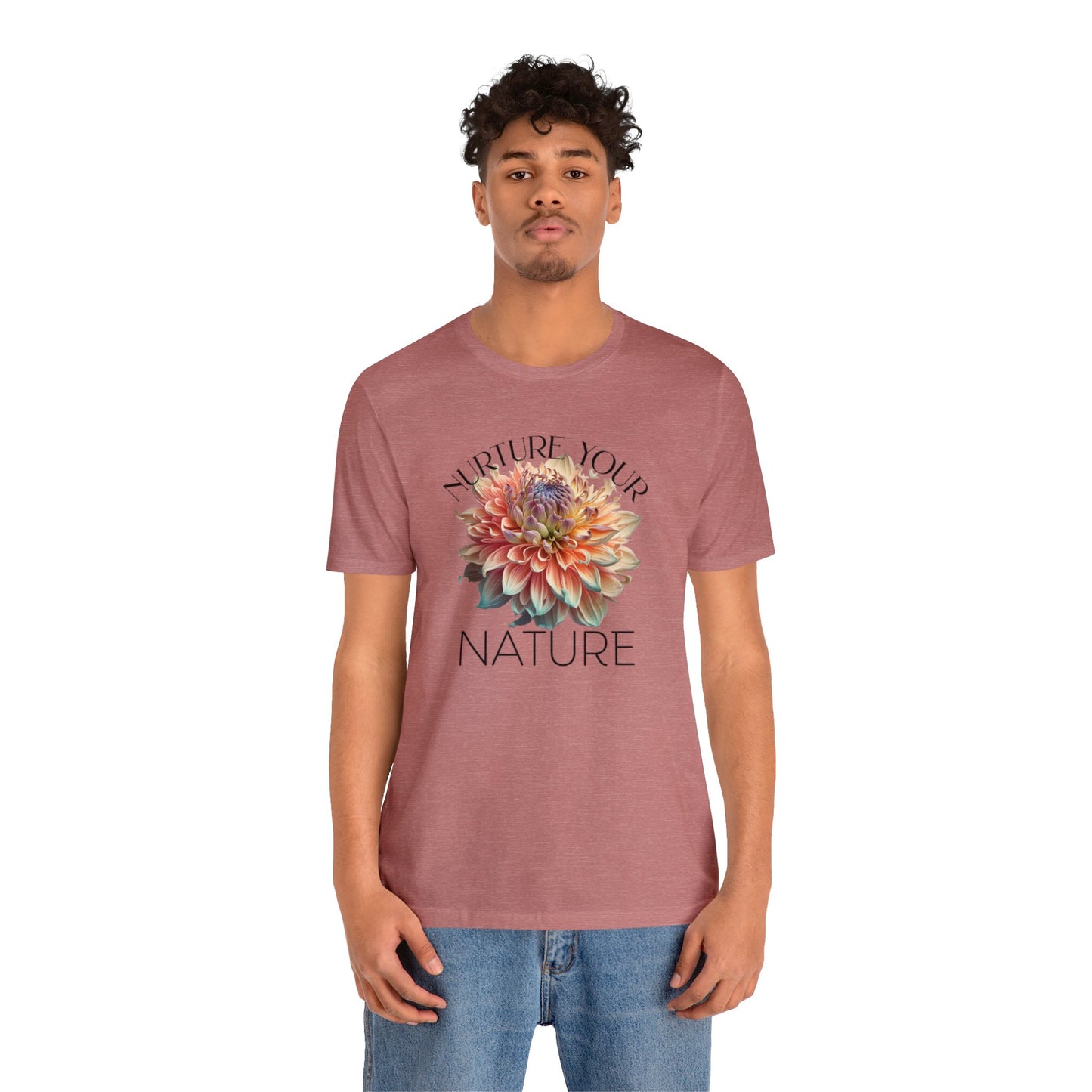 SolLingo Tee Nurture Your Nature Adult Unisex Jersey Short Sleeve Tee in 16 Colors