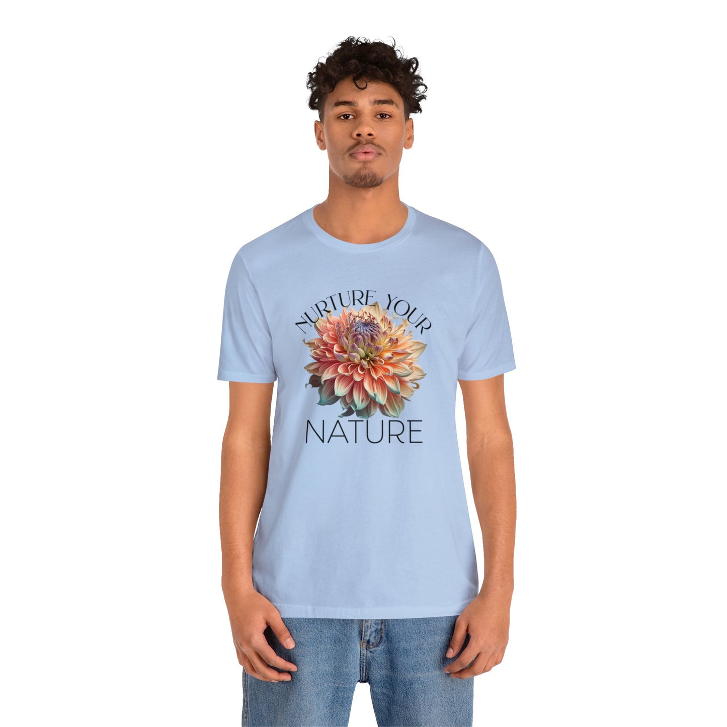 SolLingo Tee Nurture Your Nature Adult Unisex Jersey Short Sleeve Tee in 16 Colors