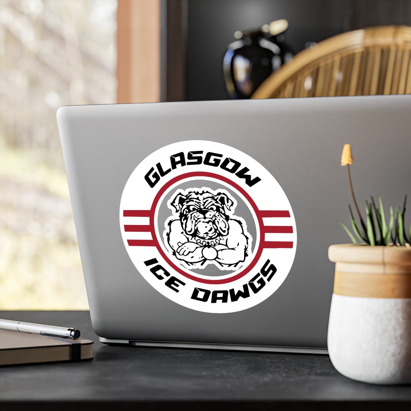 Glasgow Ice Dawgs Kiss-Cut Vinyl Decal in 4 sizes