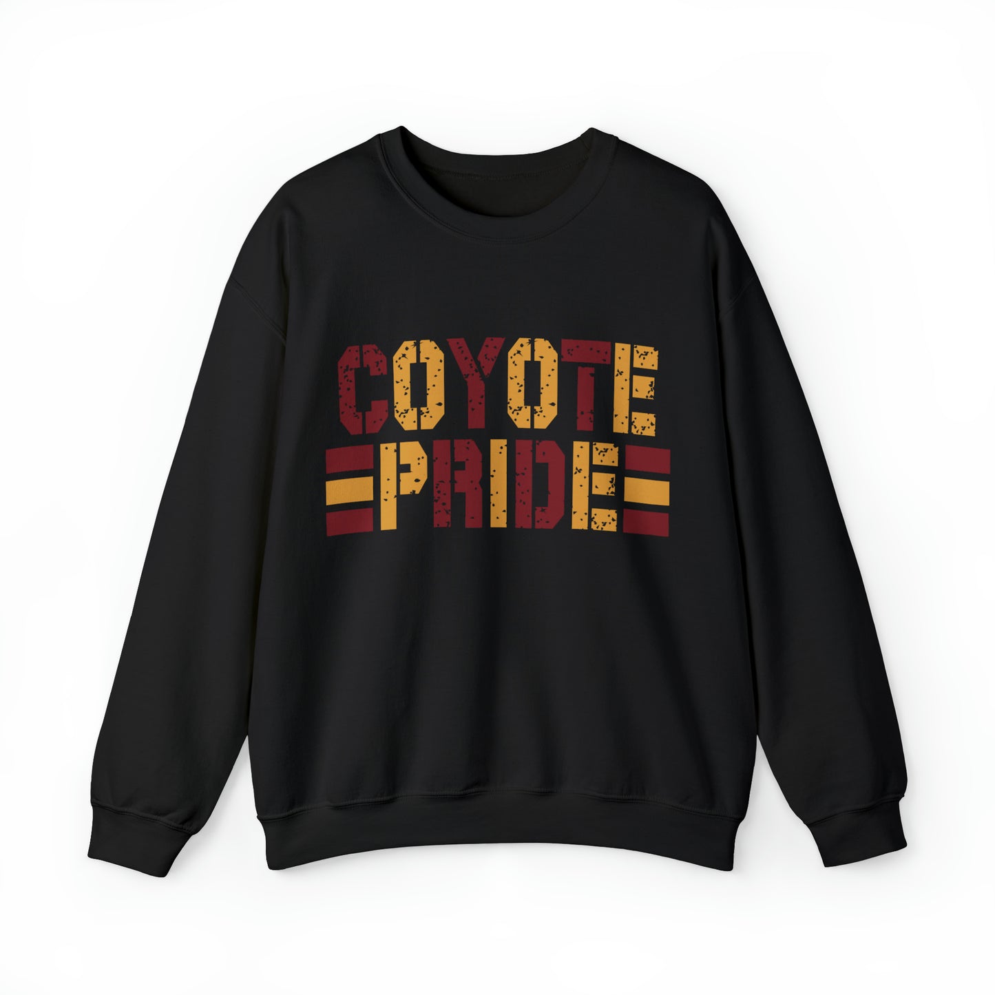 Shelby Coyotes Pride Adult Unisex Heavy Blend™ Crewneck Sweatshirt in Black, White, Grey, or Sand