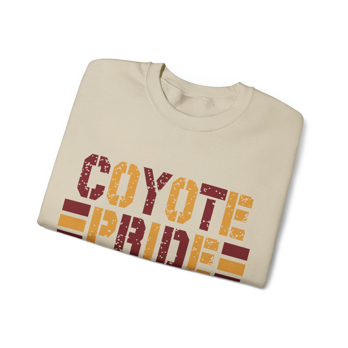 Shelby Coyotes Pride Adult Unisex Heavy Blend™ Crewneck Sweatshirt in Black, White, Grey, or Sand