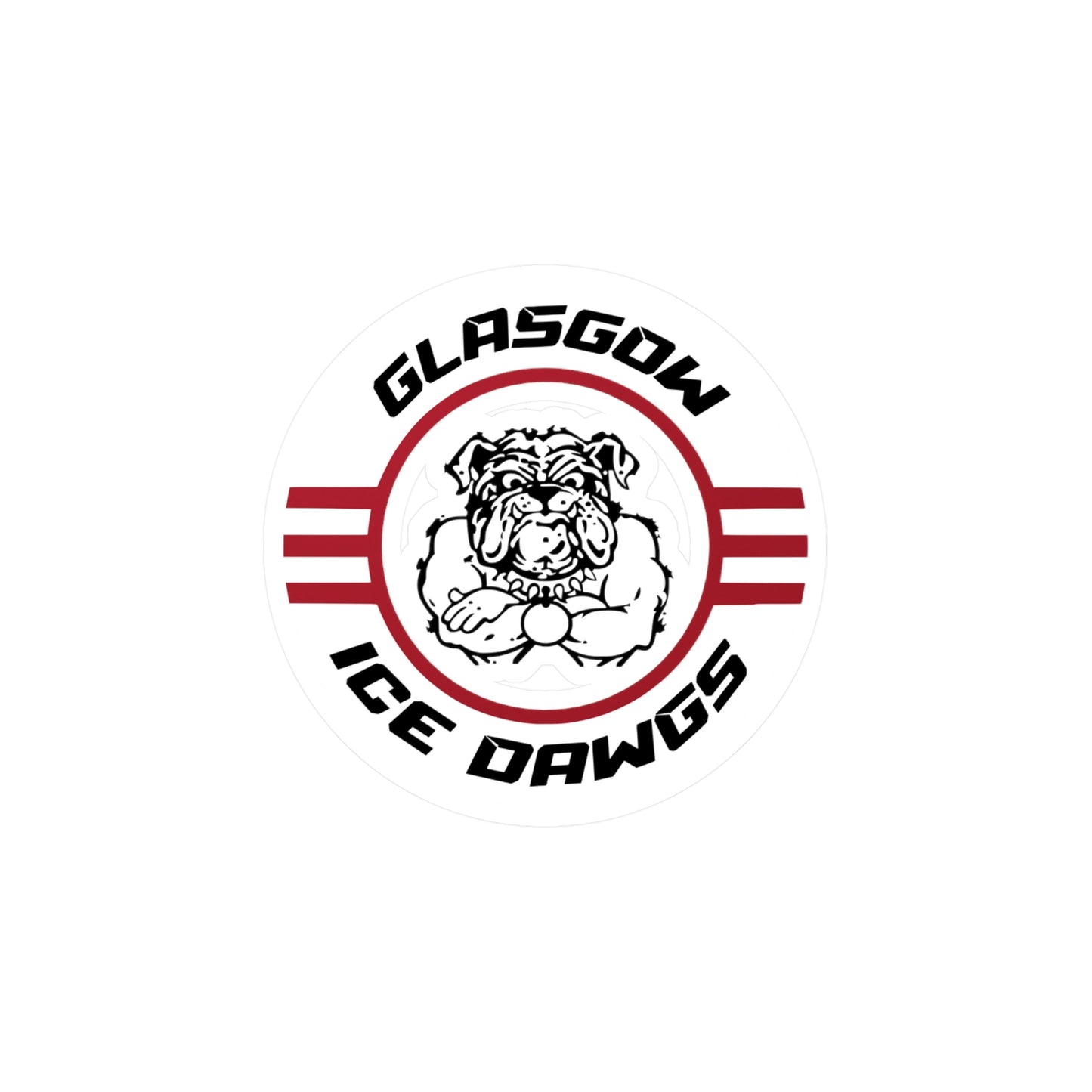 Glasgow Ice Dawgs Kiss-Cut Vinyl Decal in 4 sizes