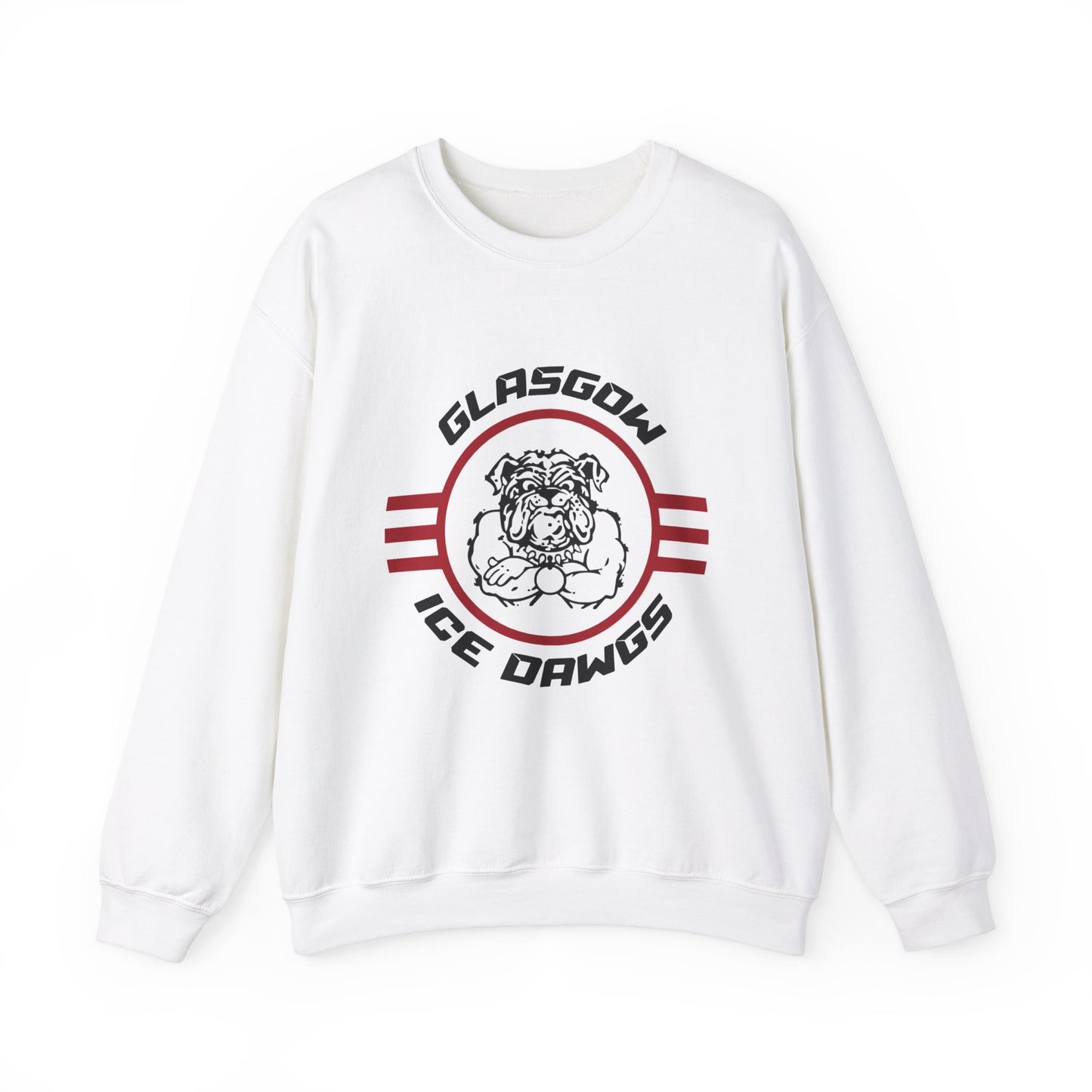 Glasgow Ice Dawgs Adult Unisex Heavy Blend™ Crewneck Sweatshirt in Black, Sport Grey, Dark Heather or White