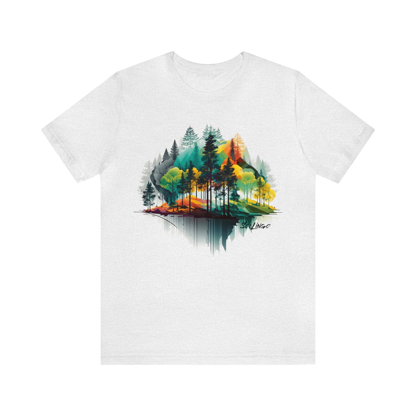 SolLingo Tee Bright Forrest Adult Unisex Jersey Short Sleeve Tee in 11 colors