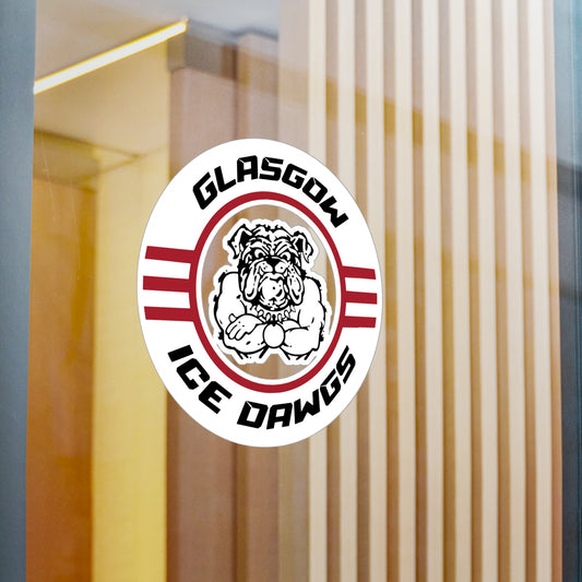 Glasgow Ice Dawgs Kiss-Cut Vinyl Decal in 4 sizes