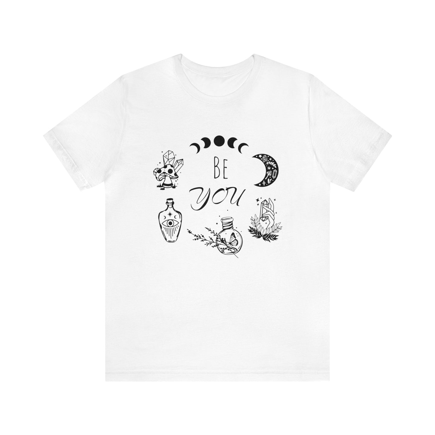 SolLingo Be YOU Adult Unisex Jersey Short Sleeve Tee in White, Ice Blue, Natural or Silver