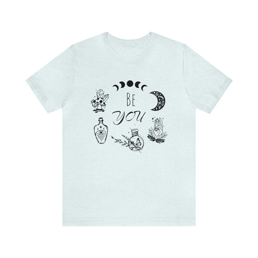 SolLingo Be YOU Adult Unisex Jersey Short Sleeve Tee in White, Ice Blue, Natural or Silver