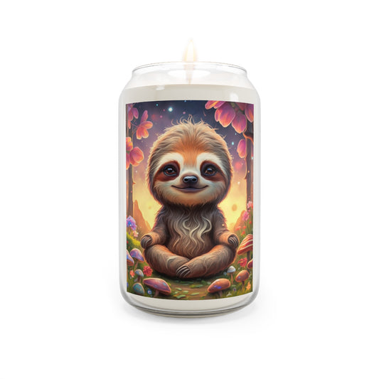 The Meditating Sloth Collection, Natural Soy Wax Scented Candle, 13.75oz