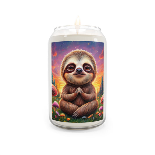 The Meditating Sloth Collection, Natural Soy Wax Scented Candle, 13.75oz