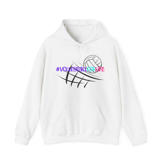 Fun For Everyone #VolleyballForLife Unisex Heavy Blend™ Hooded Sweatshirt