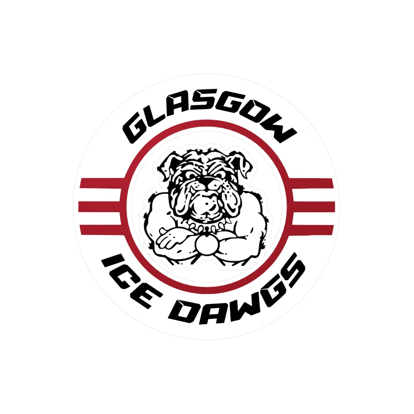 Glasgow Ice Dawgs Kiss-Cut Vinyl Decal in 4 sizes